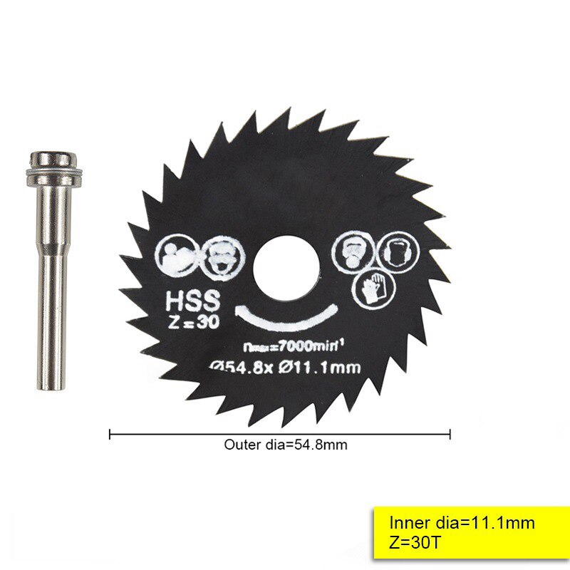 Out diameter Wood Cutting Blade 54.8 mm Mini Circular Saw Blade: 1PCS 54.8 HSS 60T