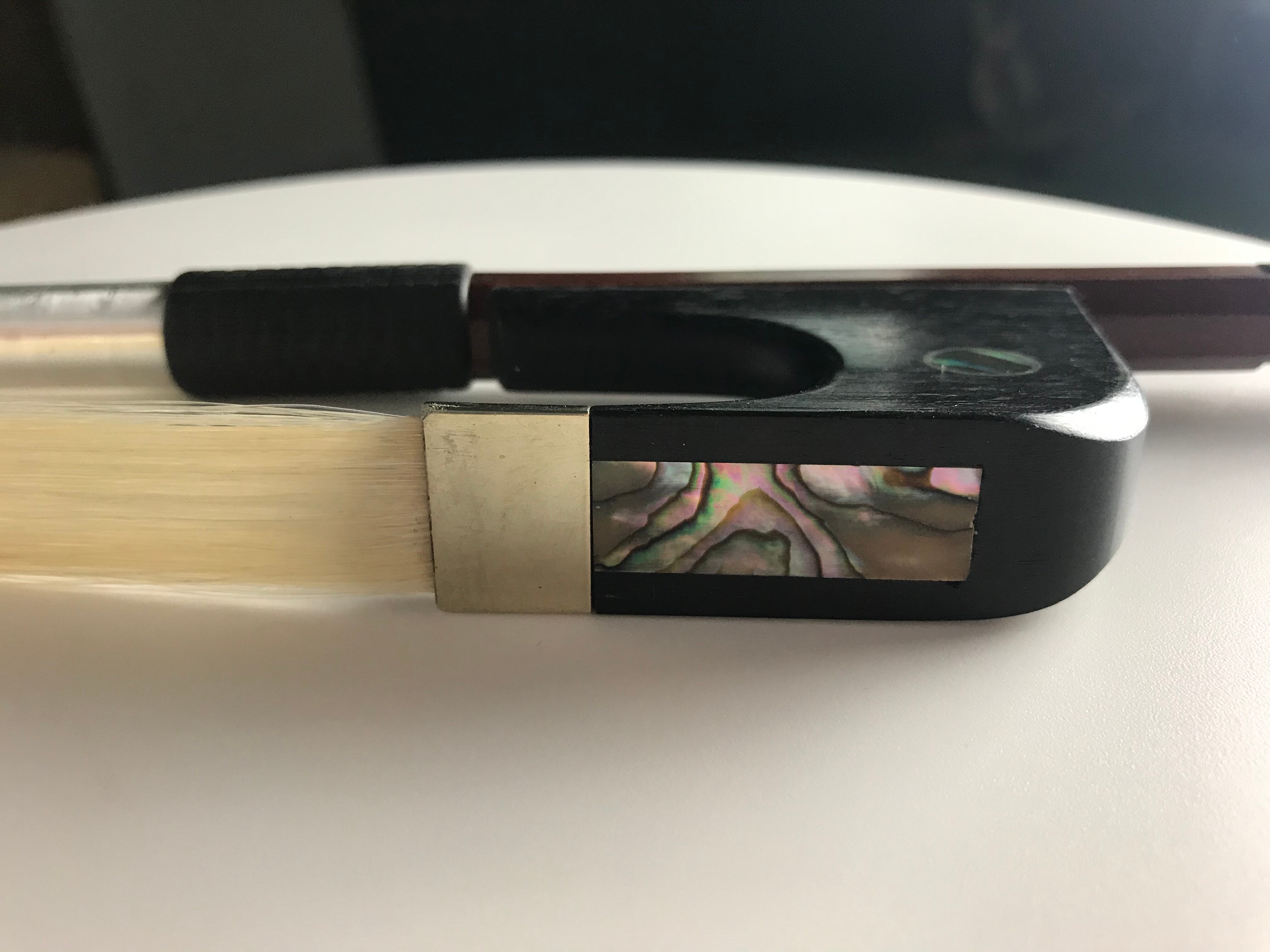 Double Bass Bow German Double Bass 3/4 Bow with Carbon Fiber Part Ebony Frog Mongolia Horse Hair 4/4 Contrabass Bow