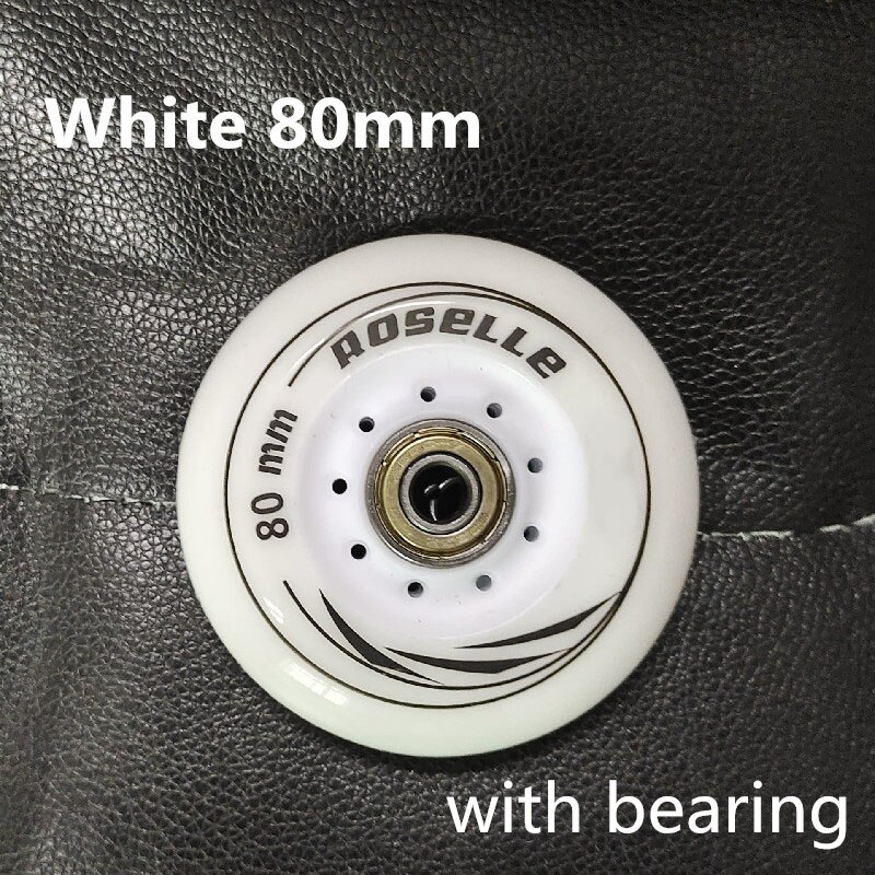 8 Stks/set 80Mm 76Mm 72Mm 90A Rollen Inline Skates Slalom Schaatsen Wiel Voor Volwassen Powerslide Patines Schaatsen roller Wielen ABEC-7: Black