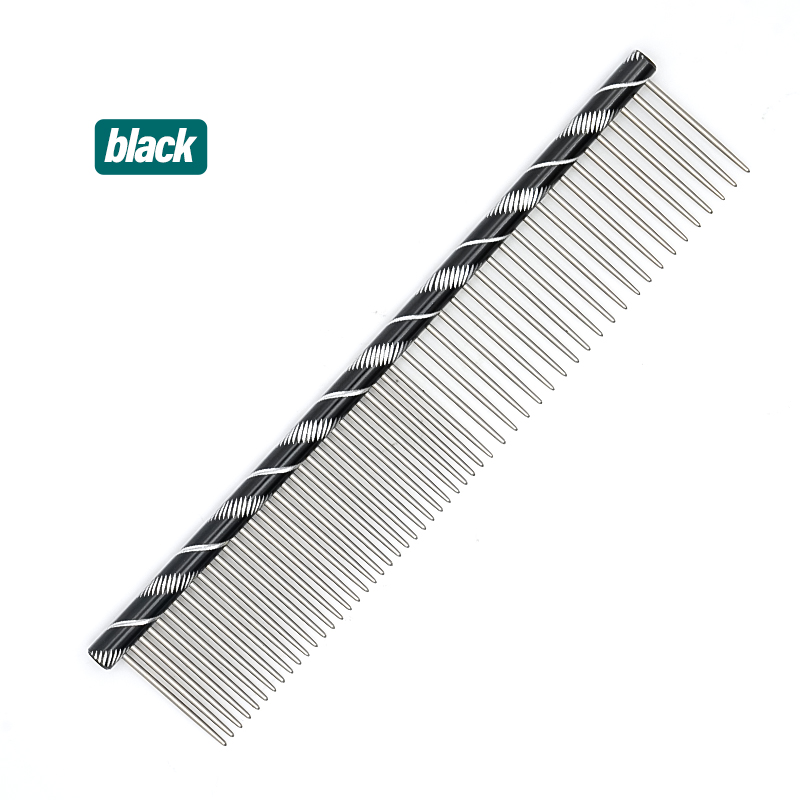 Peigne pour chien, poils longs et épais, brosse de nettoyage pour épilation des poils, en acier inoxydable, léger, pour animaux de compagnie et chat, peignes de toilettage pour chiens 16/19/20/25cm: M / WHITE