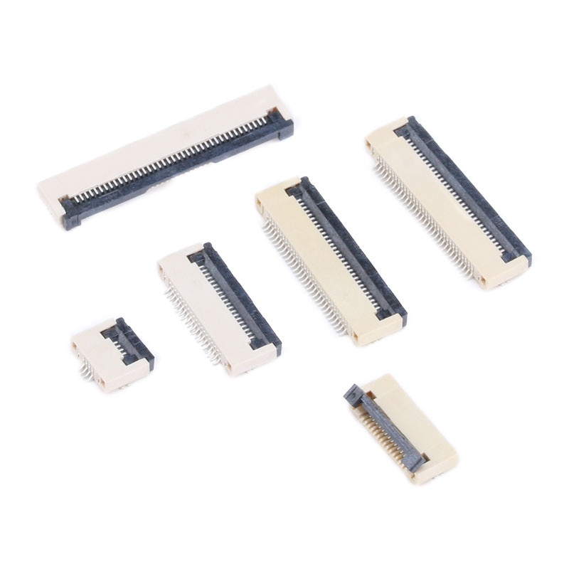 10 stk ffc/fpc-kontakt flatkabelkontakt 0.5mm adapter 4/5/6/8/9/10/12/14/16/18-40p pluggsett med nedfliptype