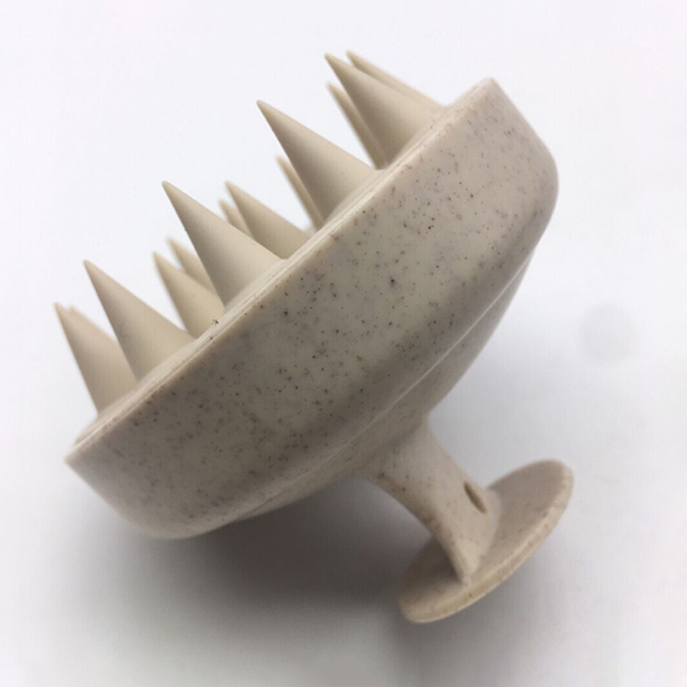 Cepillo de silicona para lavar el cabello, paja de trigo, cepillo de silicona para lavar el cabello, cepillo para la cabeza, cepillo para el cuero cabelludo, detener la picazón, peine para rascar, juego de peluquería: Multicolor