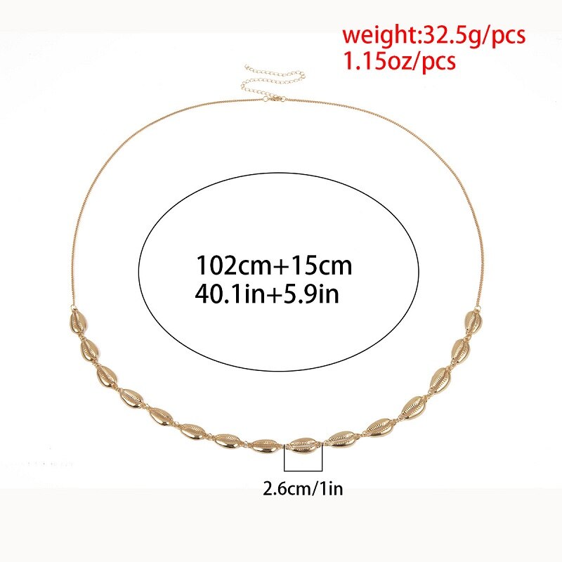 Lujosas cadenas de aleación para mujer, cadenas de cintura de Concha de Oro y Plata, de , cadena de joyería, cinturones, accesorios para mujer