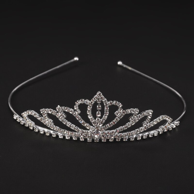 AINAMEISI Crystal Princess Crown Girls Tiaras Hair Accessories Rhinestone Bridal Headband Women Wedding Hair Jewelry: 3