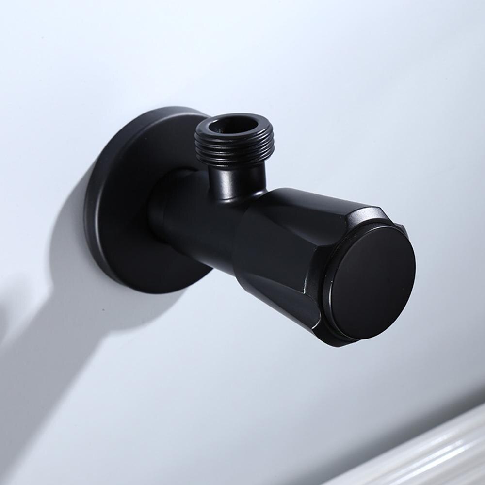 1pc sorte vinkelventiler i rustfrit stål kold- og vandblander bidetventiler til badeværelse køkken toilet håndvask vandvarmer