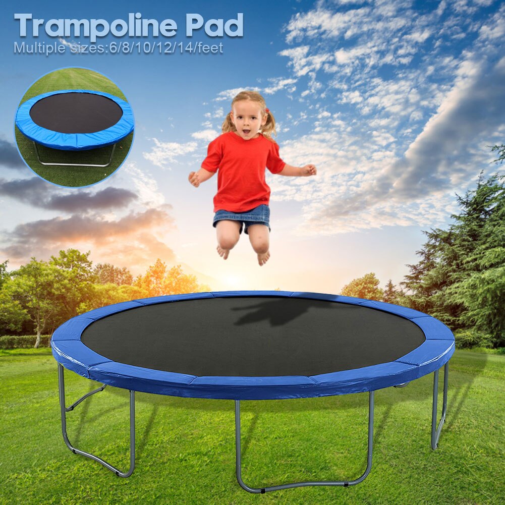 Waterdichte Ronde Trampoline Vervanging Veiligheid Pad Lente Mat Cover Past 6ft 8ft 12ft 14ft Frames Ronde Frame Kussen