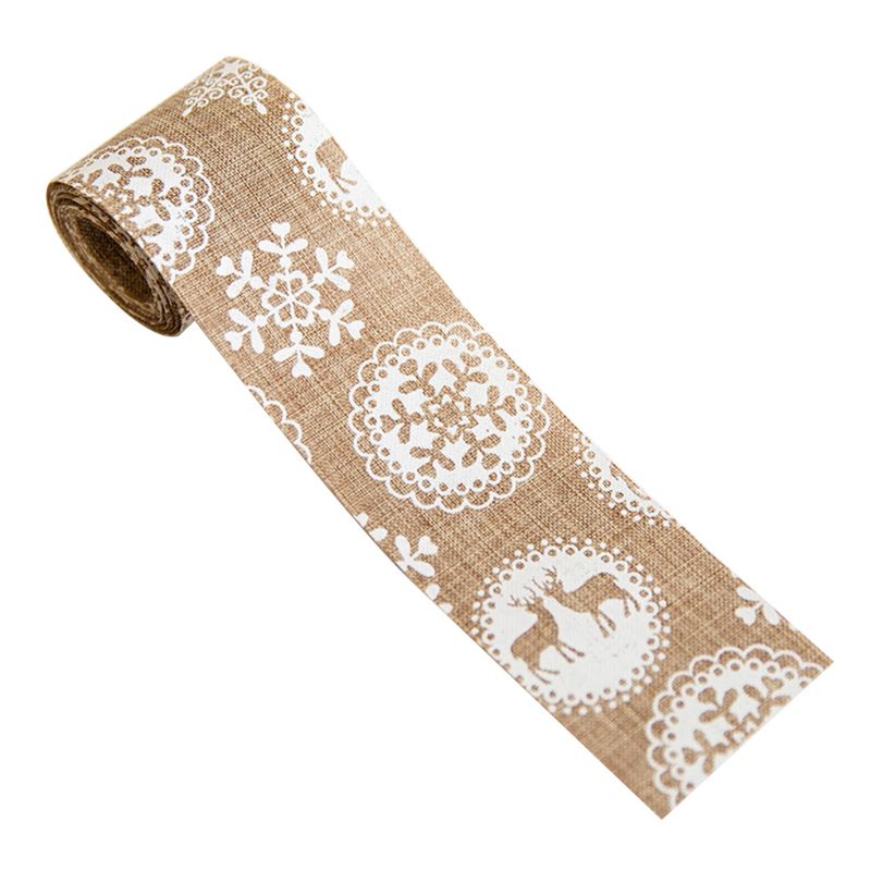 Jouluhirvi/joulukuusi/lumihiutalekuvio säkkikangas joulukuusi kutoa joulutrendit foliosolmio: 8 v 1201230- a