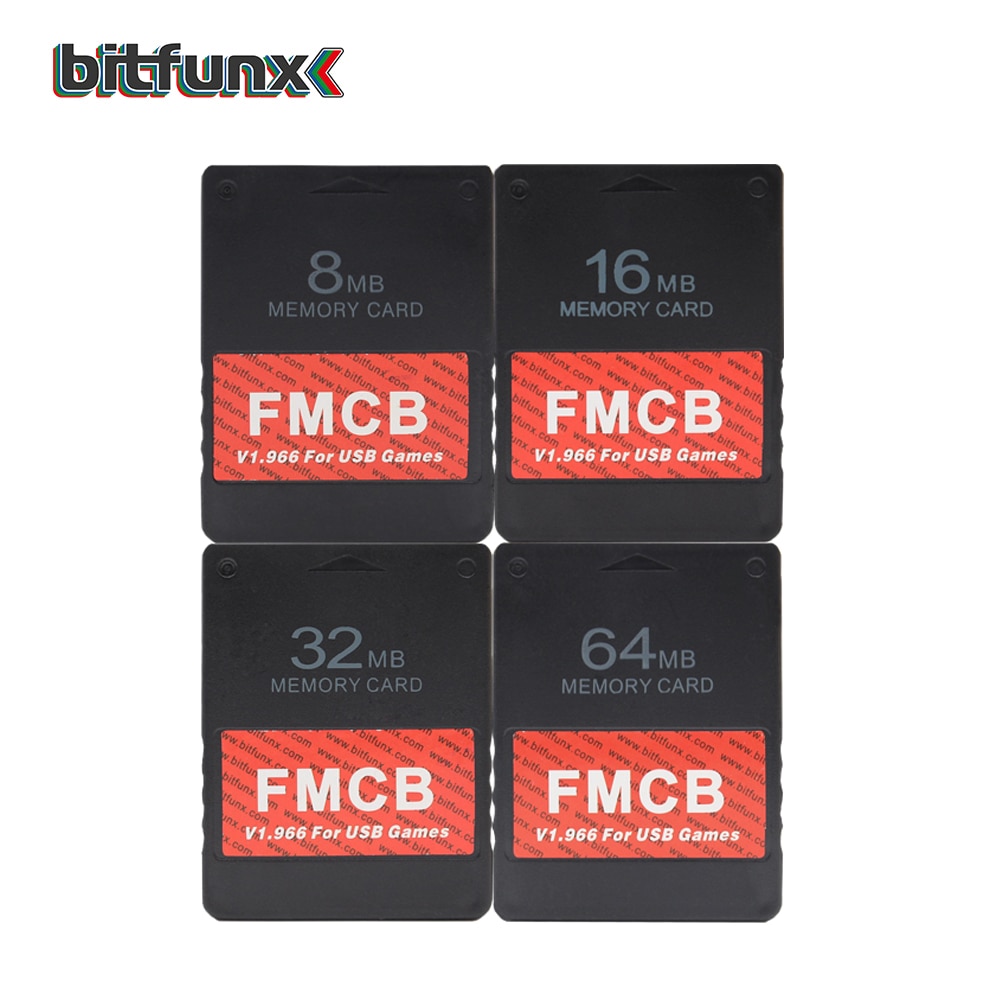 Bitfunx Fmcb Geheugenkaart Voor PS2 Console Usb Hdd Games Retro Video Gaming Ondersteuning PS2 PS1 Games