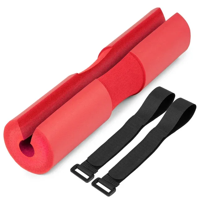 Gewichtheffen Barbell Pad Fitness voor nek Schouders Ondersteuning Pull Up Heuptraining Antislip Bodybuilding Gymapparatuur Workout: Rood