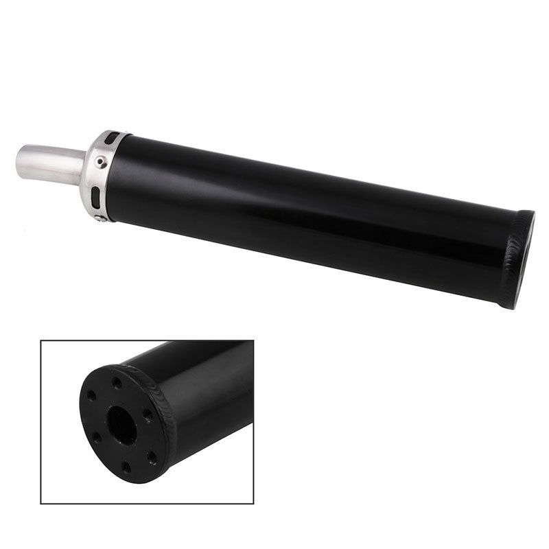 Silencieux d'échappement modifié noir incurvé, 60x280mm, pour moto