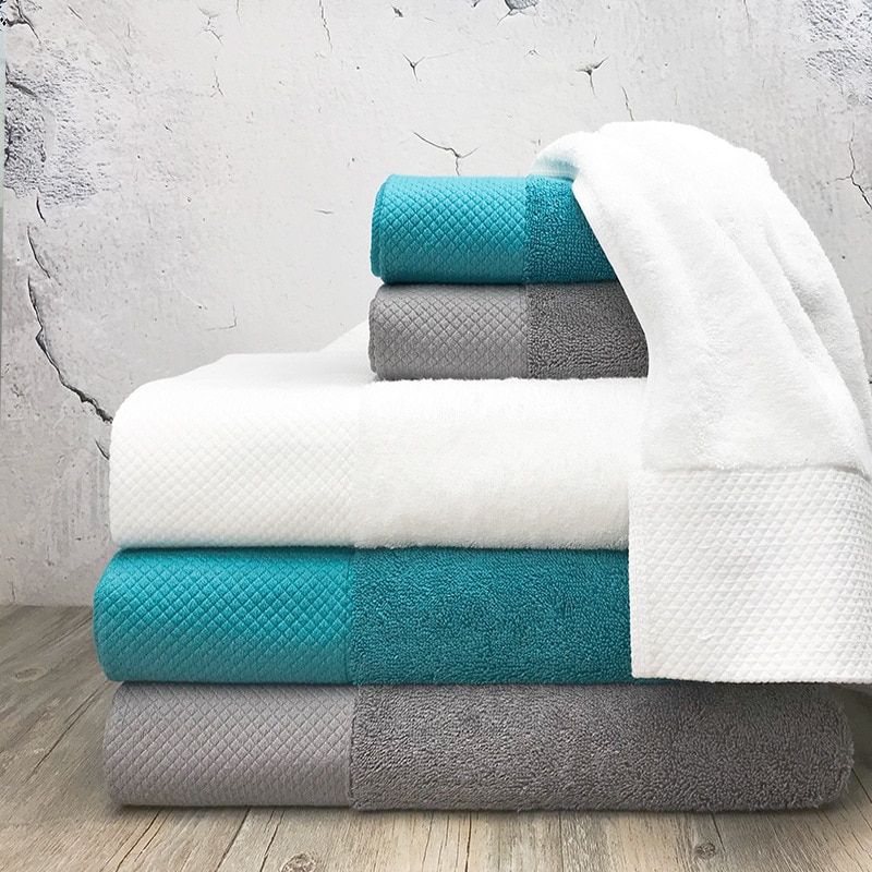 Femstjernet hotel bomuld absorberende stort badehåndklæde bomuld badehåndklæde unisex hvid 800g 160*80cm