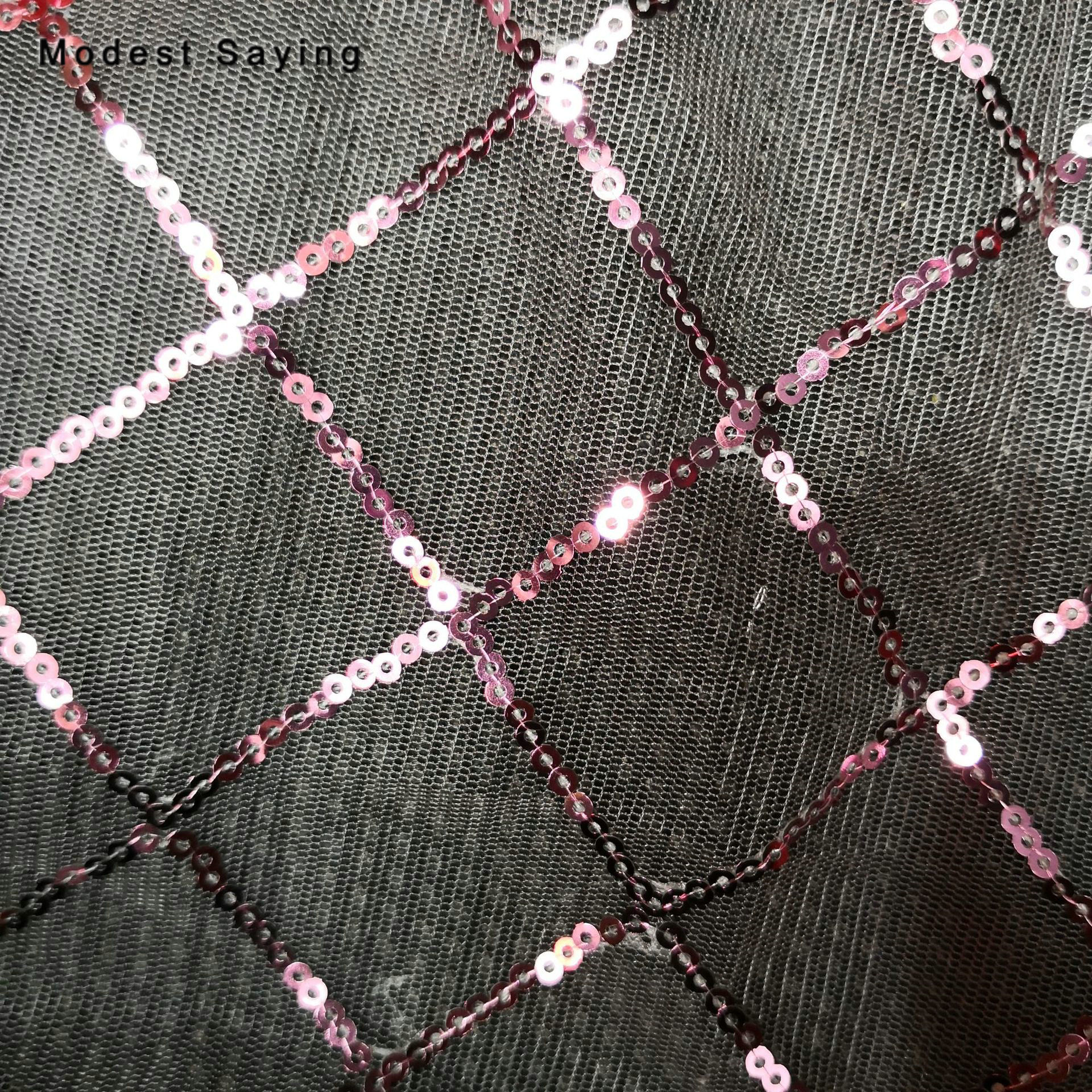 2 Yards Yellow Square Sequins Fabric for Evening Dresses Wedding Party Sparkly Glitter Cloth for Craft Mesh Decoration Material