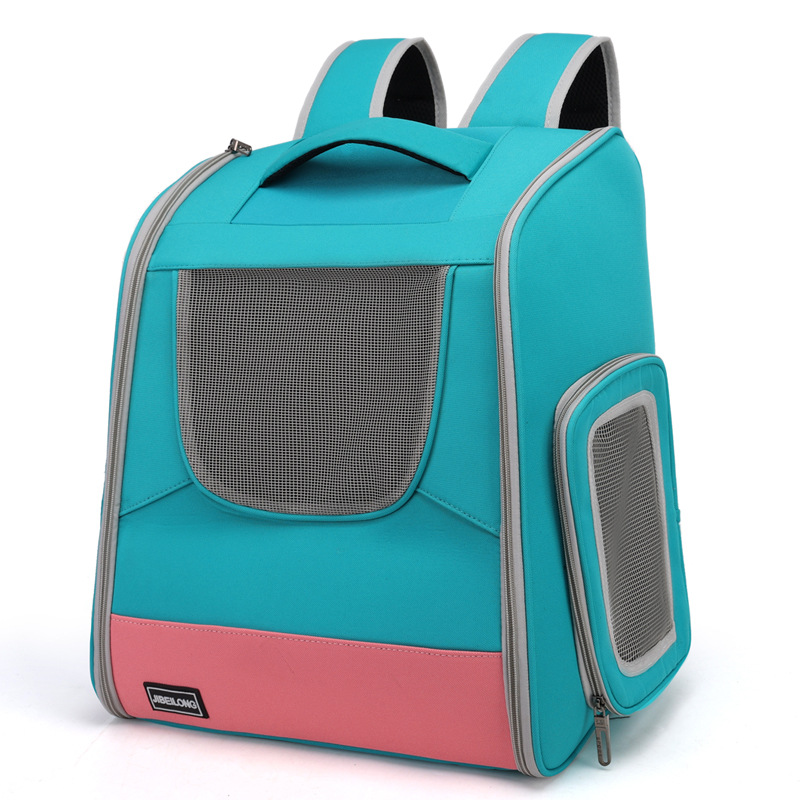 Moorpet – sac à dos à capsules pour chats et chiens, respirant, pour sortir et transporter des animaux de compagnie: light blue