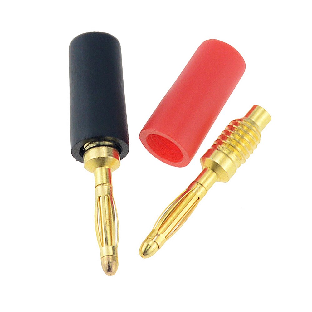 5Stck Gold-überzogene 2MM Kleine Banane Stecker 2mm Laterne Kopf Schweißen Für Experiment Prüfung Linie Isolierung Tafel Stecker Bananen Buchse