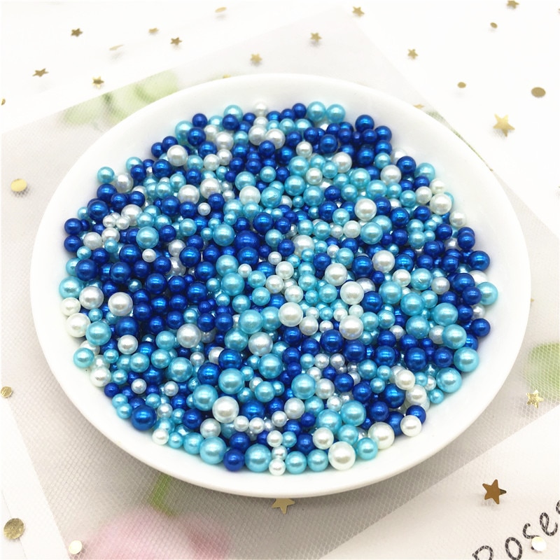 Perles en Imitation acrylique pour artisanat, mélange de 3/4/5mm, sans trou, perles d'art de fabrication de bijoux, matériel artisanal, 10g