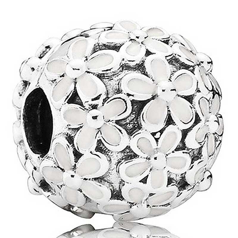 Verdadeiro espumante brilhando caminho daisy meadow pave &amp; livre coração clipe charme 925 contas de prata esterlina ajuste pulseira moda jóias: 1