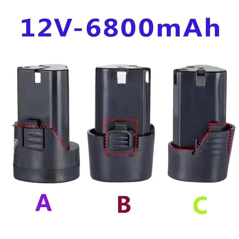 12V 6800mAh Universal-Akku mit hoher Kapazität für Elektro werkzeuge Elektro schrauber Elektro bohrer Li-Ionen-Akku