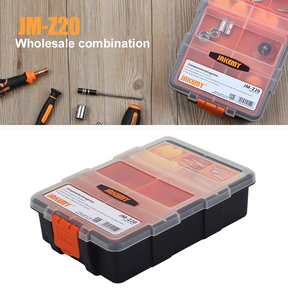 ABS plastic Portable Parts Box Screw Storage Box Metal Parts Hardware tool Screwdriver auto repair tool box