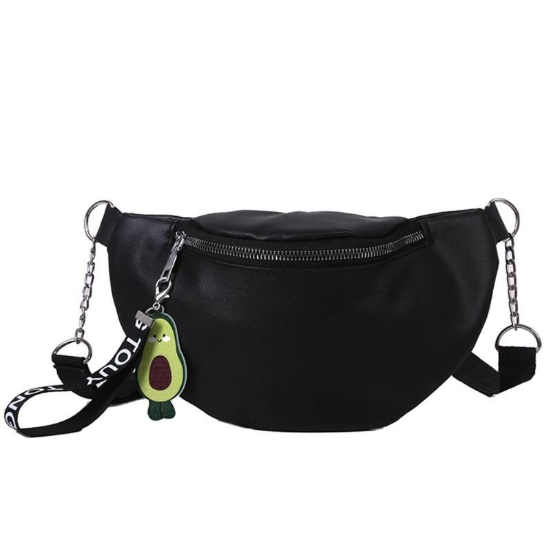 Vrouwen Avocado PU Lederen Heuptas Mode Vrouwen Riem Rits Crossbody Borst Tas Telefoon Zak Vrouwelijke Fanny Pack: Default Title