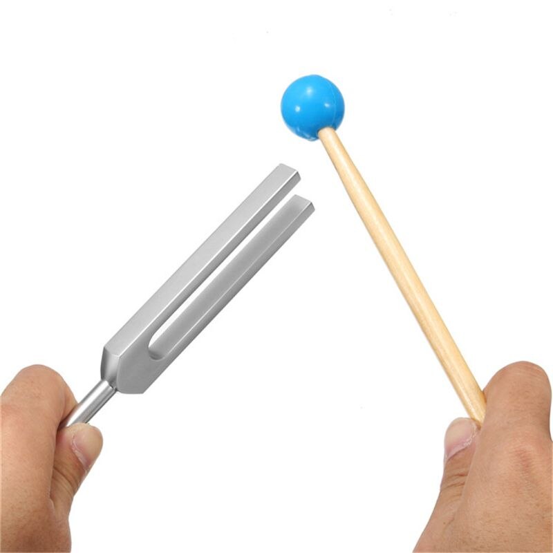 528hz aluminium stemvorken chakra hamerbal diagnose + mallet set