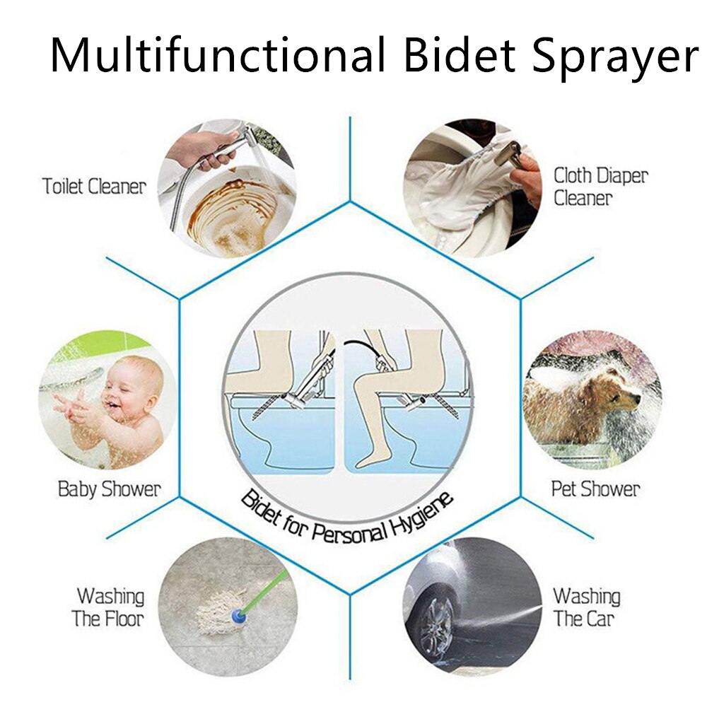 Ręczny bidet kran opryskiwacz natrysk bidetowy ze stali nierdzewnej toaleta ręczna bidet zestaw łazienka prysznic samoczyszcząca się rozpylać