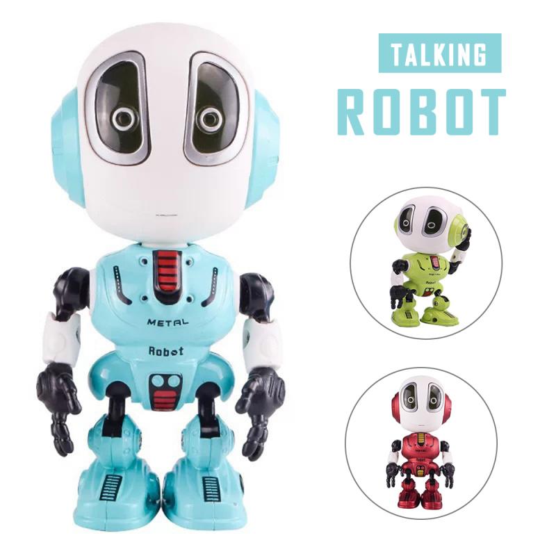 Rc leksaksrobotar intelligent induktionslegeringsrobot med led-ljus barn tidigt pedagogisk leksak interaktiv smarta robotleksaker