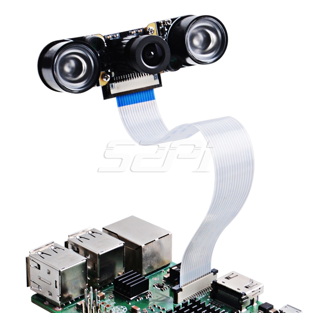 Caméra de Vision nocturne infrarouge 52Pi, capteur 1080P avec Module de mise au point réglable 3.6mm pour Raspberry Pi 4B / 3B + / Zero / 3B / 2B