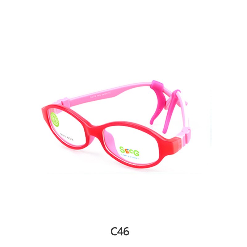 SECG-Montura Flexible y suave para niños, montura de gafas de niño para gafas ópticas: C46