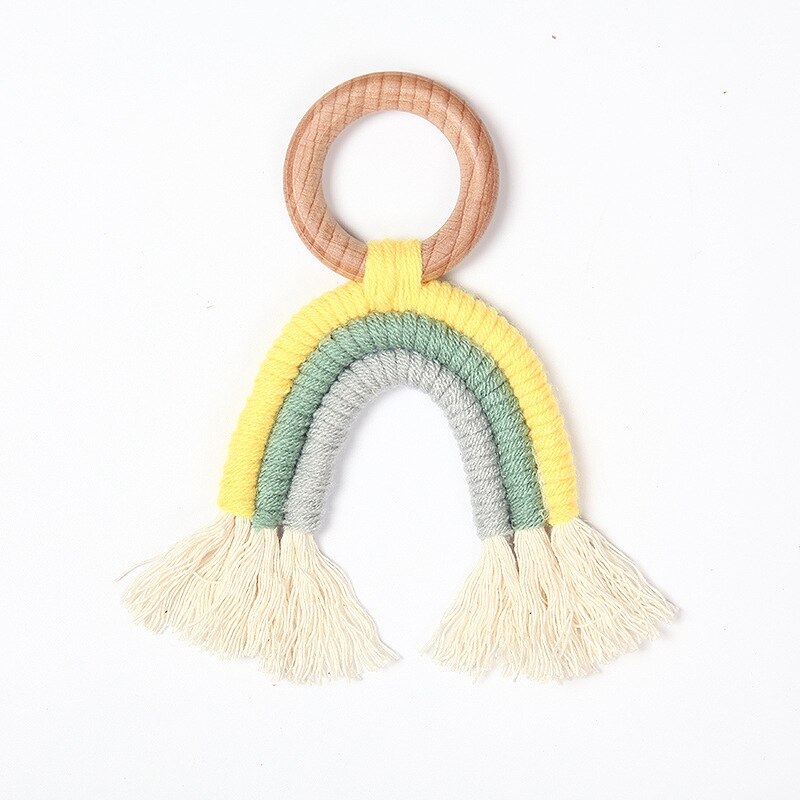 Nordic Kids Room Rainbow Hand-Woven Rainbow Ornaments Macrame Hanging Rainbow Wall Hanging Decor for Baby Nursey Dorm Room: Style5