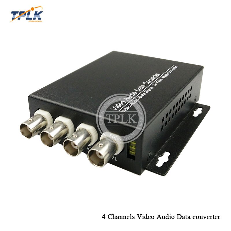 1 Paar 4 Kanalen Video Audio Data Converter Ahd/Tvi/Cvi Ip Audio Video Fiber Optische Converter