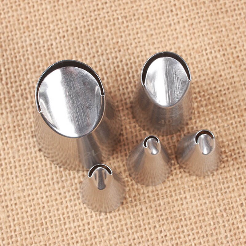 Duurzaam 5Pcs Pastry Tips Keuken Gadgets Rvs Icing Piping Nozzles Chrysant Nozzle Draagbare Bakken Accessoires