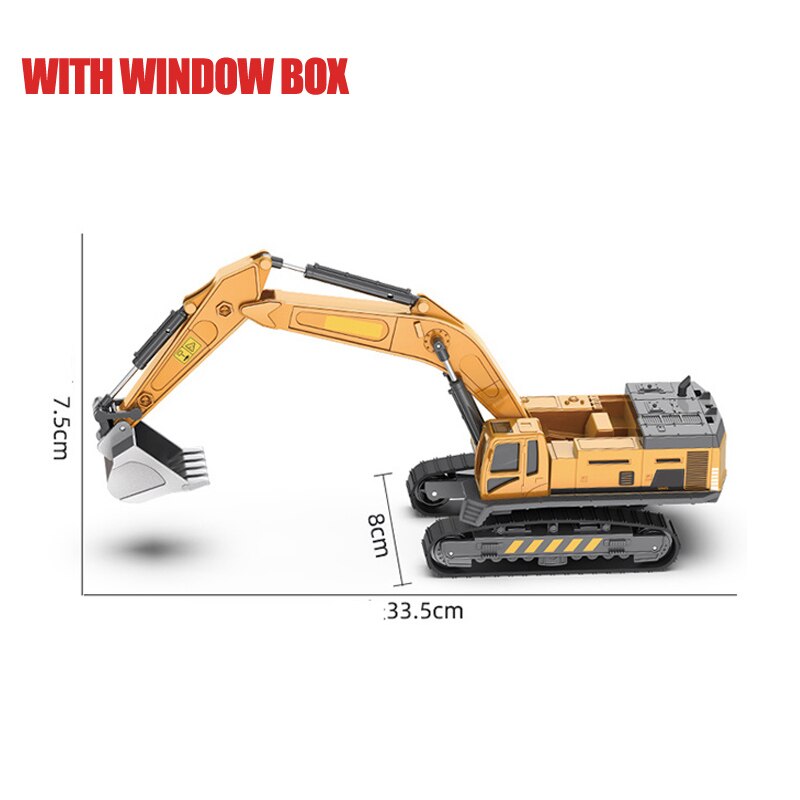 Legering Techniek Auto Vrachtwagen Speelgoed Voor Jongens Xmas Verjaardag Bulldozer Graafmachine Heftruck Voertuigen Kinderen Onderwijs Speelgoed Juguetes: Excavator
