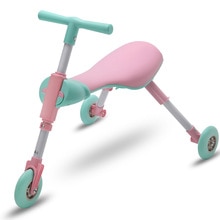 Triciclo para andador para niños de 1-2-3-6 años, scooter plegable Mantis de tamaño de coche, sin pedal, yo-yo: Rojo