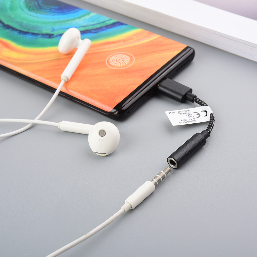 Kabel USB C do słuchawek 3,5 mm Audio Aux typu C do gniazda 3,5 Oryginalny adapter do Motorola Moto Z/ Z3/ razr 5G Huawei P50 P40 Pro