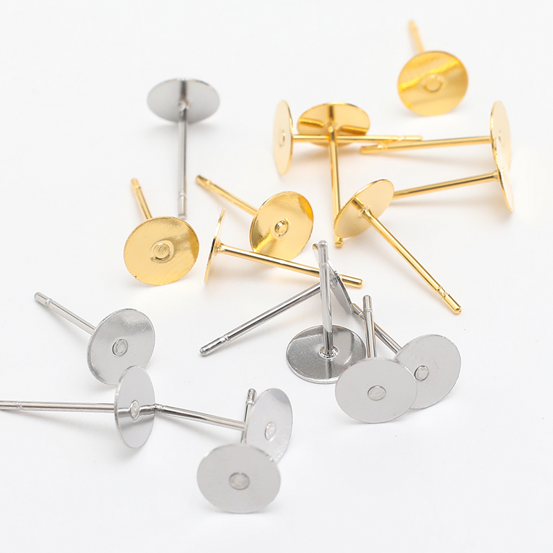 3 MILLIMETRI 4 MILLIMETRI 5 MILLIMETRI 6 MILLIMETRI 8 MILLIMETRI 316 in Acciaio Inox Orecchino messaggi grezzi Piatto pad orecchio borchie per Orecchino FAI DA TE Che Fanno Trovare (50 Pz/lotto)