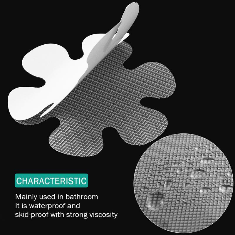 20PCS Bloemvorm PEVA Anti-slip Bad Stickers Decals Veiligheid Bad Douche Loopvlakken 10CM (Transparant)