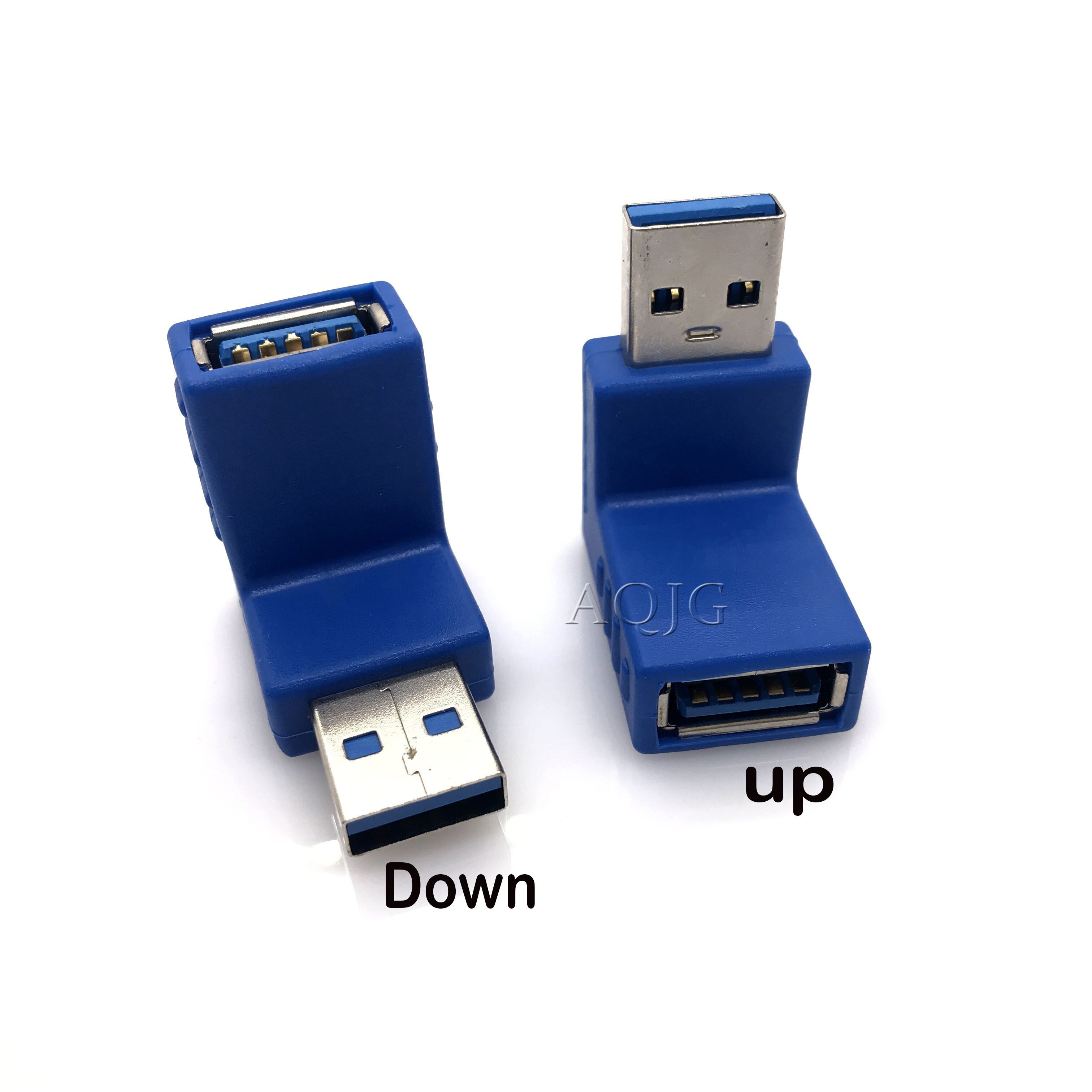 Usb 3.0 Stecker Rechts + Links winkel 90 grad Konverter USB 3.0 Typ A Stecker auf Buchse stecker Adapter Konverter AQJG