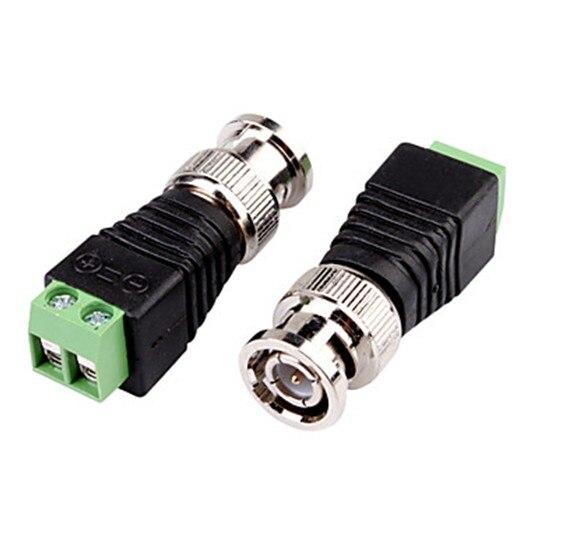 5Sets CAT5 to BNC Coaxial Video Balun plus 2.1mm Male Female DC Power Connector for Security CCTV Analog camera DVR Systems
