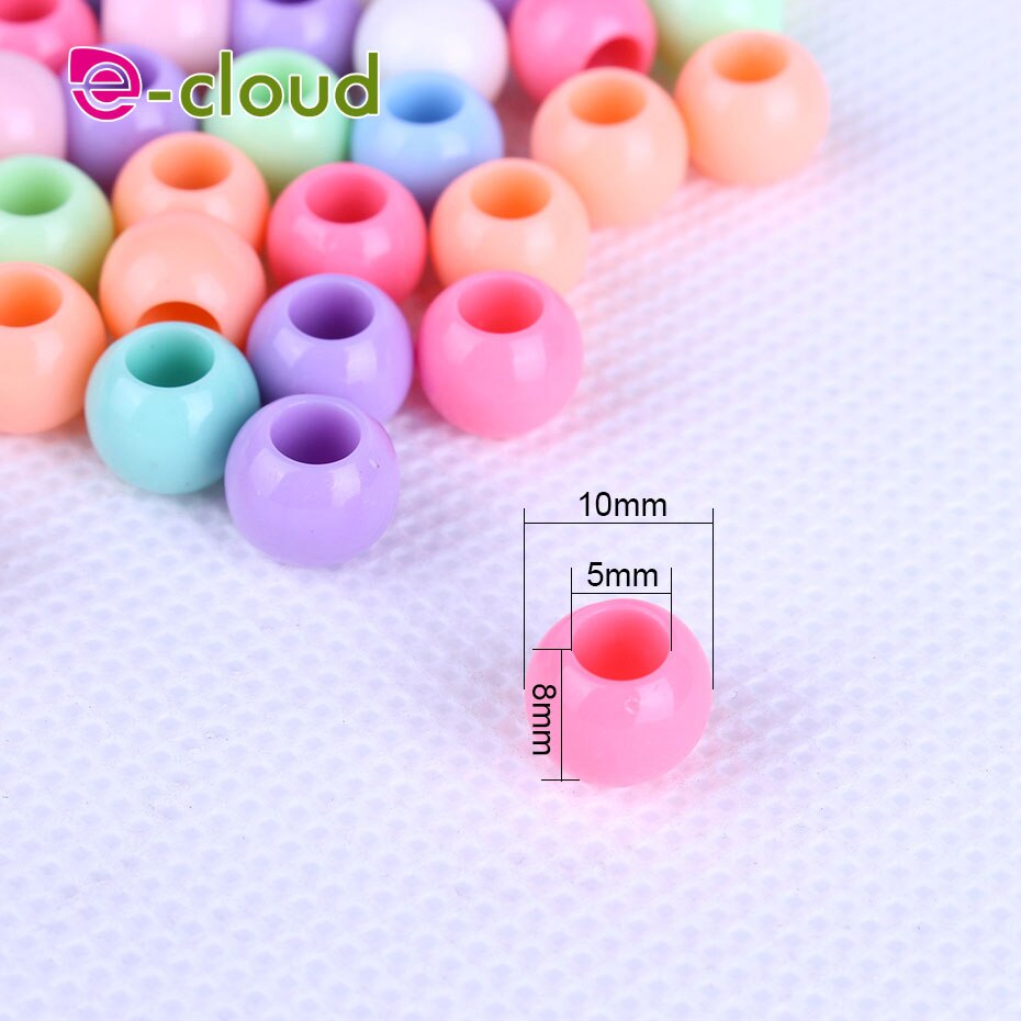 200pcs/bag Kids Crochet Box Braids Beautiful Hair Beads for Dreadlock Braiding Hair Extensions Hair Cuff Clip for Child