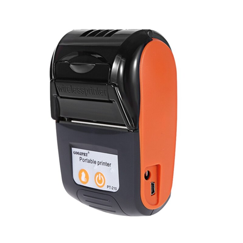 GOOJPRT PT-210 Android Portable Bluetooth imprimante thermique tenu dans la main 58mm imprimante de reçus pour Ios Android téléphone prise ue