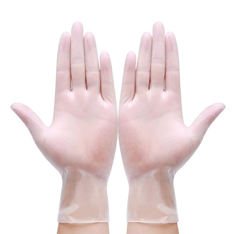 300pcs Transparent Disposable Latex Gloves Anti Virus Non-Slip Home Laboratory Rubber Food Grade Latex Gloves Household Cleaning