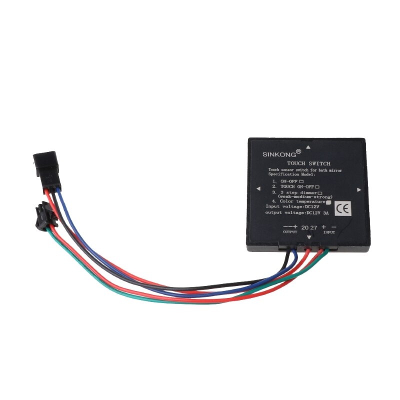 Interruptor táctil para espejo de baño, 5-12V, Sensor para luz Led, suministros de decoración Interior, A0NC: 4