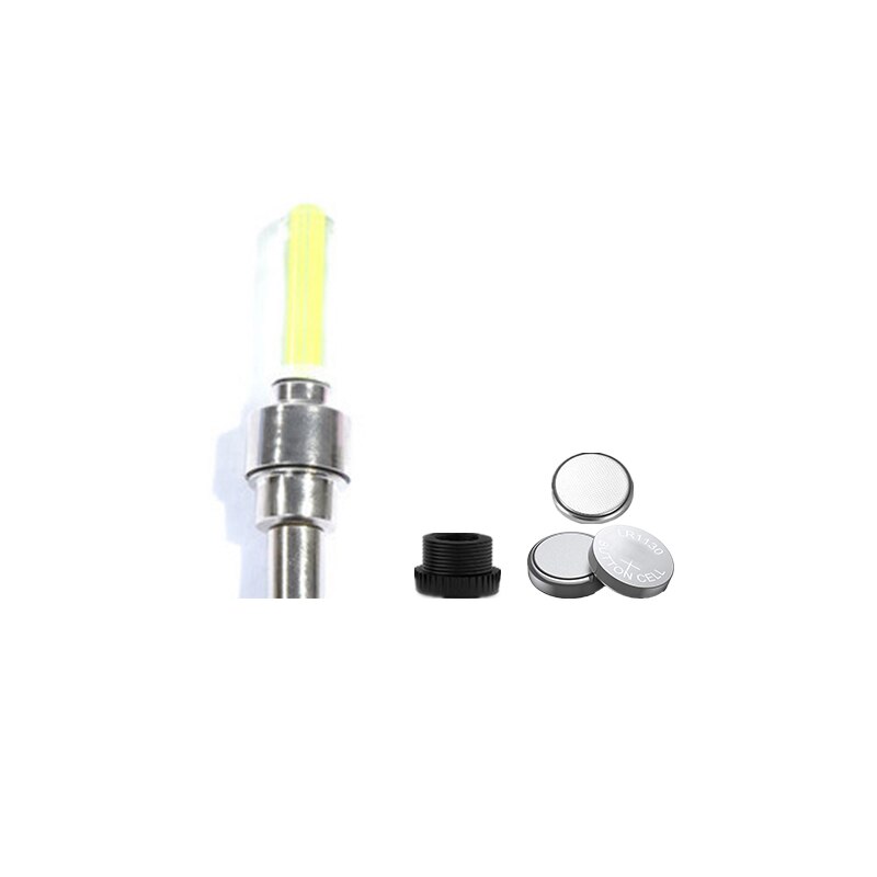 Zacro Bike Light With Battery Tyre Valve Caps Wheel Spokes Led Light Bike Lights Mountain Road Bike Bicycle Lights: 1X Yellow