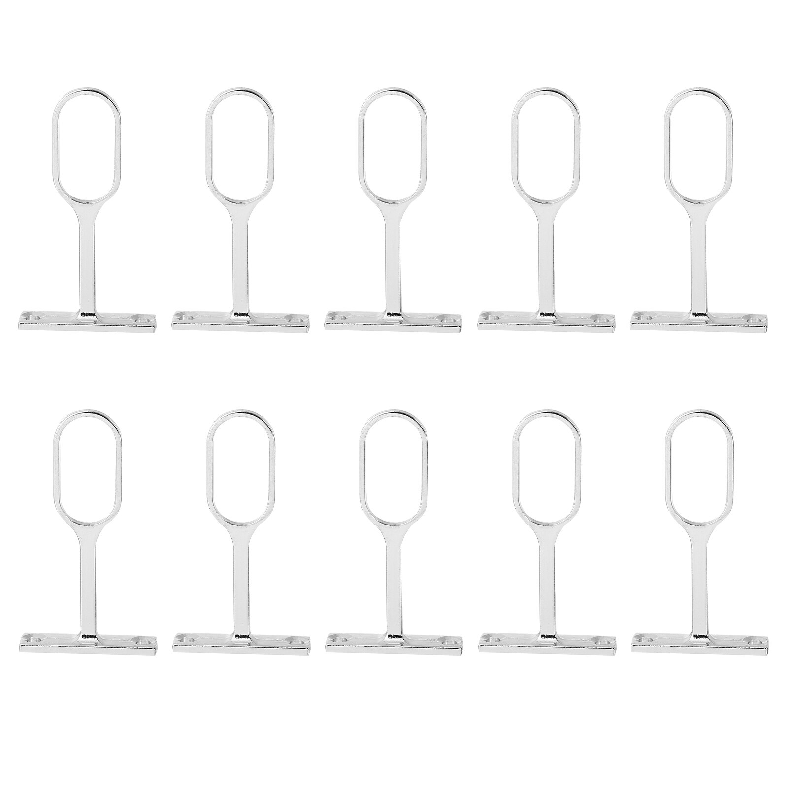 10pcs Closet Rod Support Pipe Wardrobe Rod Pipe Bracket Flange Rod Holder