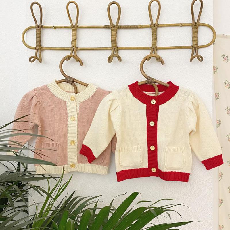 Baby Girl Knitted Clothes Kids Girls Sweater Knit Cardigan Jacket Baby Sweater Coat Girls Cardigan