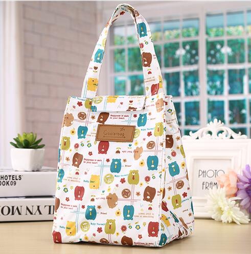 ETya Printing Lunch Tassen voor Vrouwen Mannen Thermische Voedsel Picknick isolatie Tas Koeltas Bloem Grote Capaciteit Opslag Tassen: 8