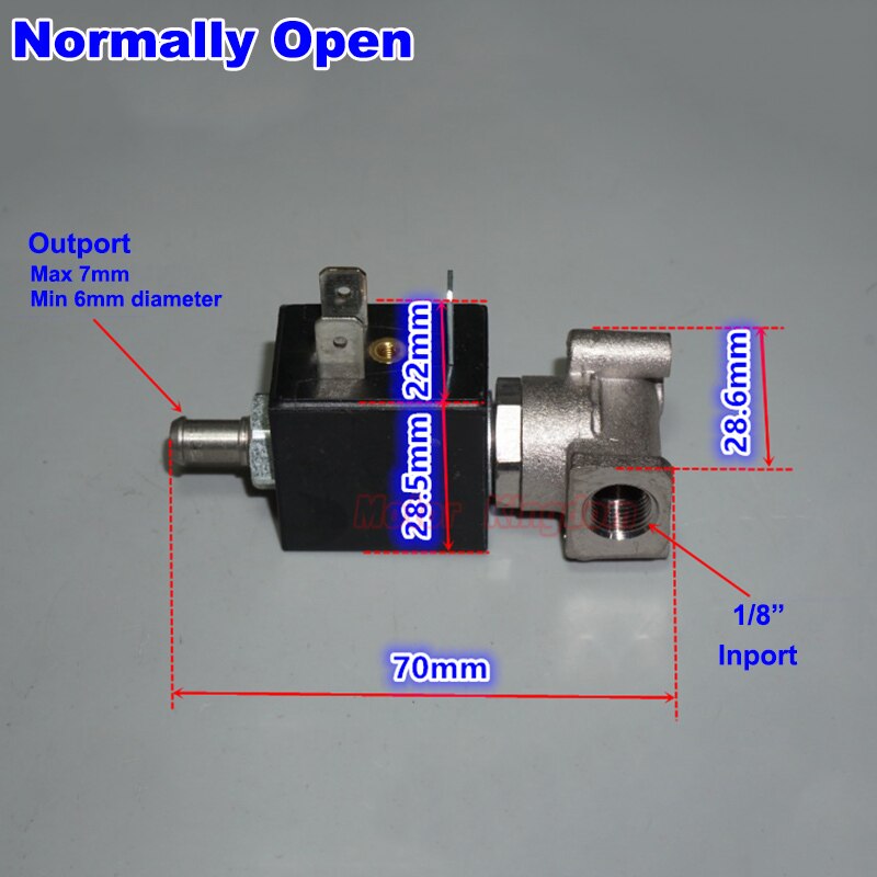 OLAB SERIE 6000-9000 AC 230V G1/8 'cafetera de latón vapor agua válvula solenoide normalmente cerrada