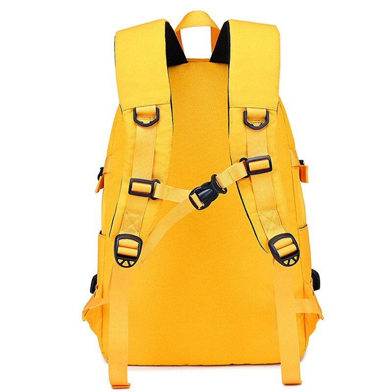 Atinfor – sac à dos jaune tendance pour filles, cartable d&#39;école Oxford étanche pour adolescents avec Port USB
