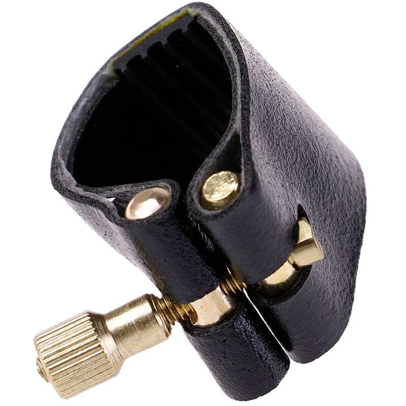 IRIN Black Artificial Leather Alto Sax Ligatures Fastener For Alto Sax Saxophone Rubber Mouthpiece Artificial Leather Sax Parts