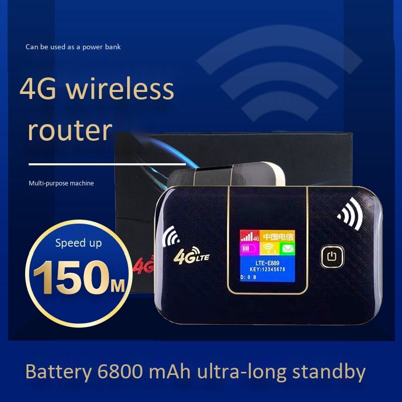 Unlocked 4G Router Lte Wifi Netwerkkaart Draagbare 150Mbps Wifi Router Hotspot 6800Mah Opladen Voor Mobiele Tablet pc